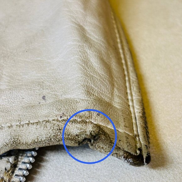 Chrome Hearts Distressed Leather Jacket – Pearl White (Vintage / Well-Worn) - Picture 14 of 14